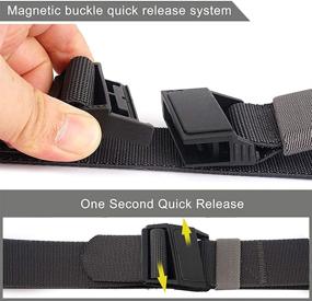 img 2 attached to Enhance Your Style with Longwu Oblique Magnetic Tactical Stretch Men's Accessories