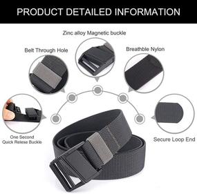 img 3 attached to Enhance Your Style with Longwu Oblique Magnetic Tactical Stretch Men's Accessories