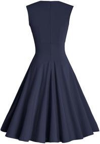 img 3 attached to Vintage Sleeveless Dress Collection: MUXXN's Sweetheart Neckline Women's Clothing