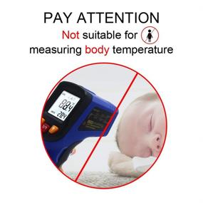 img 3 attached to KETOTEK Laser Temperature Gun for Cooking - Infrared Thermometer, Non Contact 🌡️ Thermometer Gun for Pizza Oven, Industrial Food with Adjustable Emissivity -58℉~1112℉ IR Gun