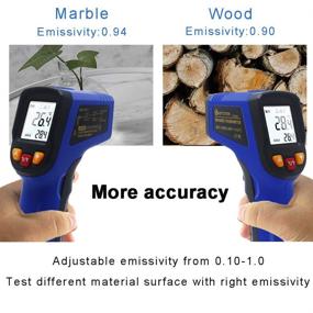 img 2 attached to KETOTEK Laser Temperature Gun for Cooking - Infrared Thermometer, Non Contact 🌡️ Thermometer Gun for Pizza Oven, Industrial Food with Adjustable Emissivity -58℉~1112℉ IR Gun