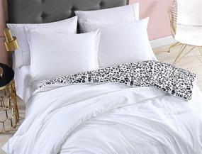 img 2 attached to 🌊 Betsey Johnson Water Leopard Collection Queen Comforter Set - Cool, Lightweight, White