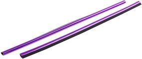 img 2 attached to 🚗 Pimp Up Your Car with X AUTOHAUX 10pcs Purple Chrome Vent Grille Rim Trim Strip!