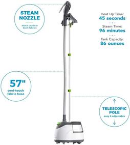 img 3 attached to 👕 Efficient Wrinkle-Removing Solution: Steamfast SF-562 Canister Garment Steamer with Clothes Hanger and Fabric Brush, White