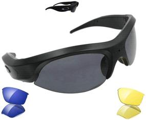 img 4 attached to 🕶️ FocusHD 1080P Sunglasses Action Camera: Capture Outdoor Sports with Dual Recording Indicators, UV400 Lens, and 16GB Memory Integrated