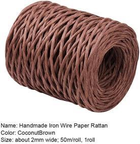 img 3 attached to 🌺 PH PandaHall 2mm Brown Floral Bind Wire Wrap Twine Iron Bind Wire - Perfect for Wedding Flower Crowns, Head Wreaths, and Christmas Hanging Wreaths. 50m/54 Yards Length