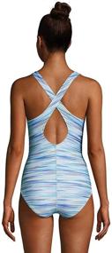 img 3 attached to 🩲 Lands' End Women's Athletic Scoop Neck One Piece Swimsuit - Chlorine Resistant