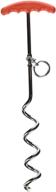 🐾 enhanced avenue chrome plated cork-screw pet tie out stake with vibrant red handle логотип