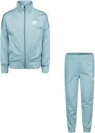 👶 adorable nike baby girls' 2-piece tracksuit: stylish comfort for little fashionistas! logo