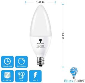 img 2 attached to Enhanced Lighting Solution: Dimmable Candelabra Bulbs Equivalent for Chandelier