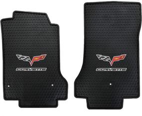 img 4 attached to 🚗 Lloyd Mats Signature Rubber All Weather Floor Mats for Corvette C6 2005-2007.5, 2pc Front Mats with Post Fastener: Ideal Protection for Your Corvette's Floors