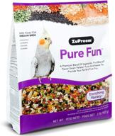 🐦 zupreem pure fun bird food - 2 lb, ideal for medium birds: lovebirds, quakers, small conures, cockatiels - nutritious blend of vegetables, natural fruitblend pellets, fruits, and seeds logo