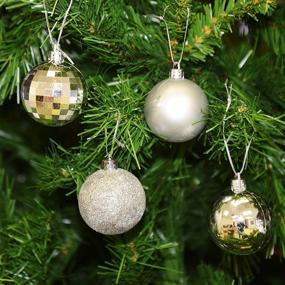 img 1 attached to 🎄 Allgala 36 PK 2 Inch (5CM) Silver Christmas Ornament Balls for Xmas Tree - Set of 4 Styles