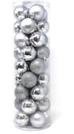 🎄 allgala 36 pk 2 inch (5cm) silver christmas ornament balls for xmas tree - set of 4 styles логотип