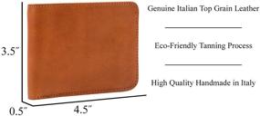 img 3 attached to Italian Leather Bi Fold Wallet by Perotti