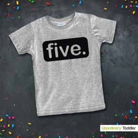 img 3 attached to Charcoal Boys' Clothing and Tops, Tees & Shirts for Unordinary Toddler Birthday Celebrations
