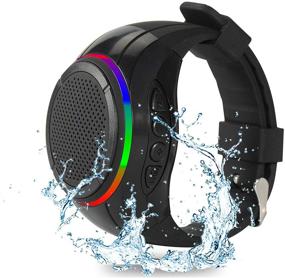 img 4 attached to 🔊 Frewico X10: Водонепроницаемый наушник Bluetooth-динамик с TWS, голосовым управлением, мигающим светодиодным светом, плеером MP3, микрофоном, слотом для карты SD - идеально подходит для спорта, отдыха на природе и дома (черный)