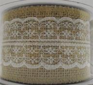 burlap lace wired ribbon 2 5in logo
