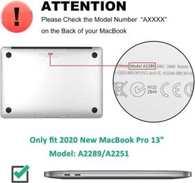 img 3 attached to iLeadon MacBook Pro 13 inch Case 2020 Release Model A2338 M1/A2251/A2289, Plastic Hard Shell Case with Keyboard Cover Compatible for 2020 New MacBook Pro 13 with Touch Bar, Fits Touch ID, Stars