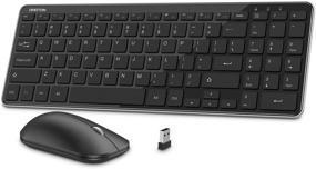 img 4 attached to 💻 OMOTON Wireless Keyboard and Mouse Combo: Numeric Keypad, Multimedia Shortcuts, Adjustable DPI