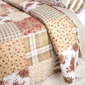 img 3 attached to 🛏️ Coast to Coast Quilts: Lightweight 3-Piece King Quilt Set for King Bedding - Reversible Patchwork Coverlet, Americana Theme, Soft Bedspread King Size