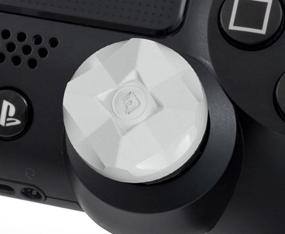 img 1 attached to 👍 Performance Thumbsticks KontrolFreek Destiny 2: Ghost for PlayStation 4 Controller, White, 2 Mid-Rise