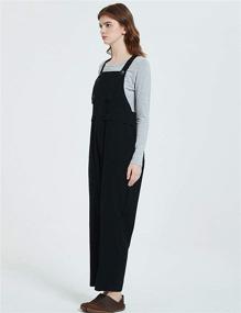 img 1 attached to 👗 Gihuo Women's Fashion Baggy Loose Linen Overalls Jumpsuit: Chic and Comfortable Style