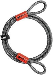 img 3 attached to 🔒 BV Security Steel Cable: Flexible 2.5FT, 4FT, 7FT Double Looped Braided Steel Flex Lock Cable for U-Lock, Padlock, and Disc Lock