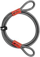 🔒 bv security steel cable: flexible 2.5ft, 4ft, 7ft double looped braided steel flex lock cable for u-lock, padlock, and disc lock logo