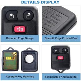 img 1 attached to 🔑 ECCPP Keyless Entry Remote for F-ord - Replacement Key Fob for F-150, F-250, Expedition, Explorer, Ranger, Excursion 2001-2004 - 3 Button Clicker Transmitter - Black CWTWB1U212 CWTWB1U331