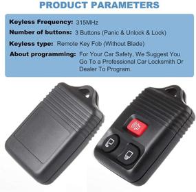 img 2 attached to 🔑 ECCPP Keyless Entry Remote for F-ord - Replacement Key Fob for F-150, F-250, Expedition, Explorer, Ranger, Excursion 2001-2004 - 3 Button Clicker Transmitter - Black CWTWB1U212 CWTWB1U331