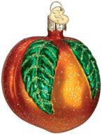 🍑 vintage charm on your christmas tree: old world christmas peach glass blown ornament – delightful fruit selection! logo