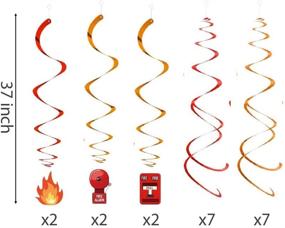 img 2 attached to 🚒 Kristin Paradise 30Ct Fire Truck Hanging Swirl Decorations: Perfect Firefighter Party Supplies for Fireman Birthday, Baby Shower, or a Firetruck-Themed 1st Bday!