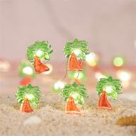 🌴 10ft 30leds tropical series beach themed coconut tree string lights - remote controlled, usb & battery powered, 8 modes fairy decorative lights for christmas party, wedding, garden decor логотип