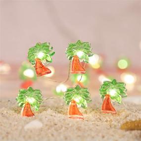 img 4 attached to 🌴 10FT 30LEDs Tropical Series Beach Themed Coconut Tree String Lights - Remote Controlled, USB & Battery Powered, 8 Modes Fairy Decorative Lights for Christmas Party, Wedding, Garden Decor