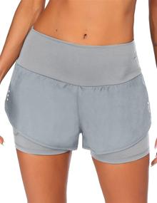 img 3 attached to 🏃 Tremaker Women's 2-in-1 High-Waisted Running Workout Shorts - Gym, Yoga, Jogging Athletic Shorts with Pockets