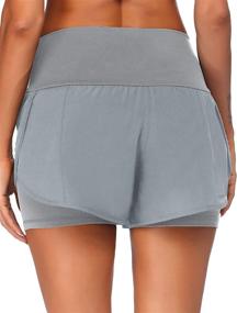 img 1 attached to 🏃 Tremaker Women's 2-in-1 High-Waisted Running Workout Shorts - Gym, Yoga, Jogging Athletic Shorts with Pockets