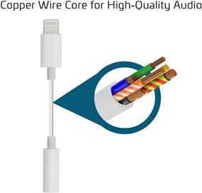 img 2 attached to ⚡️ CHARGEWORX MFi-сертифицированный адаптер для наушников, разъем Lightning на 3,5 мм аудио-разъем для Apple iPhone 12 Mini, 12 Pro Max, 11 Pro Max, X, XR, XS, iPhone 7, 7P, 8, 8P (Белый)