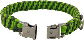 img 2 attached to 🐶 Pet Labs Paracord Dog Collar: Vibrant Pink Camo and Military Green Camo with Durable Shackle