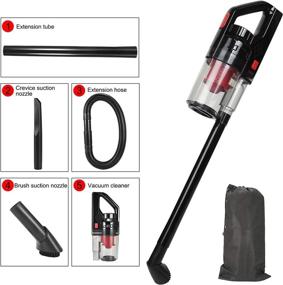 img 1 attached to 🚗 Portable Car Vacuum Cleaner - Handheld, High Power 150W/7500Pa Cyclonic Suction, 12V Wet Dry Cleaning for Auto Interior. Low Noise, Small and Lightweight