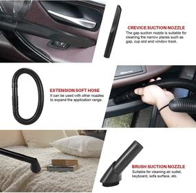 img 2 attached to 🚗 Portable Car Vacuum Cleaner - Handheld, High Power 150W/7500Pa Cyclonic Suction, 12V Wet Dry Cleaning for Auto Interior. Low Noise, Small and Lightweight