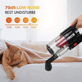 img 3 attached to 🚗 Portable Car Vacuum Cleaner - Handheld, High Power 150W/7500Pa Cyclonic Suction, 12V Wet Dry Cleaning for Auto Interior. Low Noise, Small and Lightweight