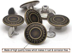 img 3 attached to GHQ Jeans Button Tack Set - 12 Metal Replacement Buttons - 20mm Size