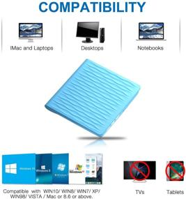 img 1 attached to 📀 Portable DVD-RW/CD-RW Player: External USB 3.0/Type C Drive for Laptop | DANGZW Reader Writer CD Burner