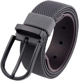 img 4 attached to Samtree Stretch Leather Elastic Removable Men's Accessories for Belts