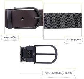 img 3 attached to Samtree Stretch Leather Elastic Removable Men's Accessories for Belts