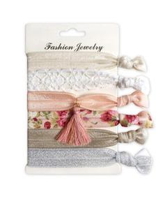 img 2 attached to 🎀 Trendy 24PCS Ribbon Hair Ties with Tassel: Comfy Elastic Hair Bands for No Crease Ponytails – Perfect for Girls and Women