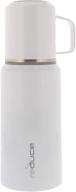 🍶 reduce insulated performance flask, 34oz: long-lasting hot and cold retention - dishwasher safe, leak-proof – white color логотип