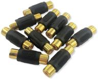 jabinco (pack of 10) - premium gold rca female to female coupler adapter for audio video connections logo