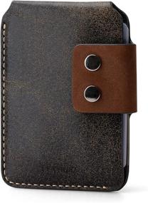 img 4 attached to Lethnic Minimalist Tactical Genuine Leather Men's Accessories and Wallets, Card Cases & Money Organizers